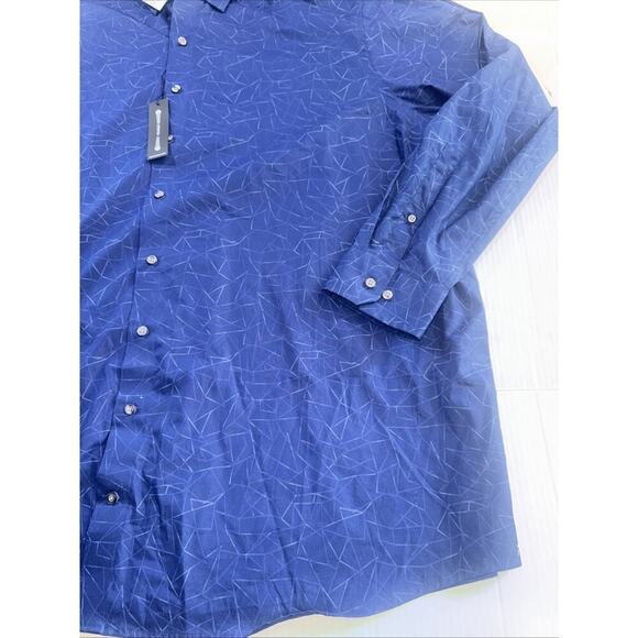 SYNRGY Blue Button Up Long Sleeve Men's Shirt Size 3XLT - Picture 5 of 9